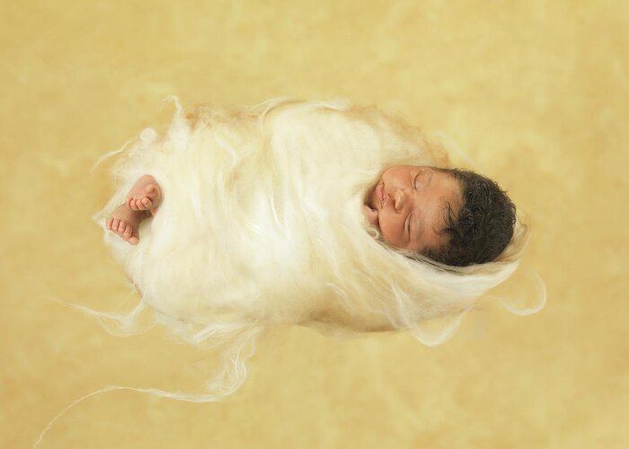 Newborn Greeting Card featuring the photograph Dreaming by Anne Geddes