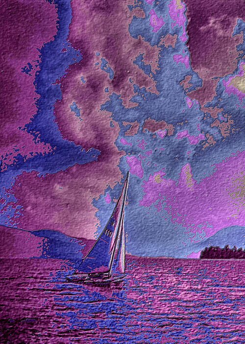Sail Greeting Card featuring the digital art Dreaming of Sailing One by Russ Considine