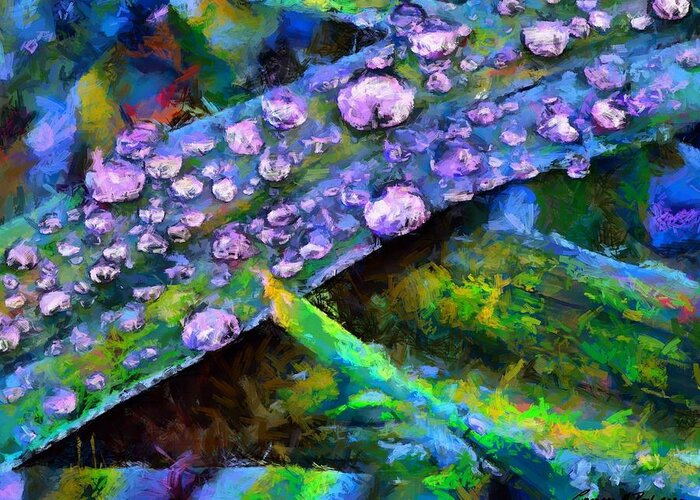 Drops Greeting Card featuring the mixed media Droplets by Christopher Reed