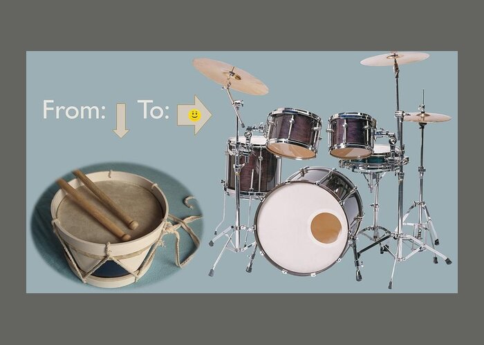 Drums Greeting Card featuring the photograph Drums From This To This by Nancy Ayanna Wyatt