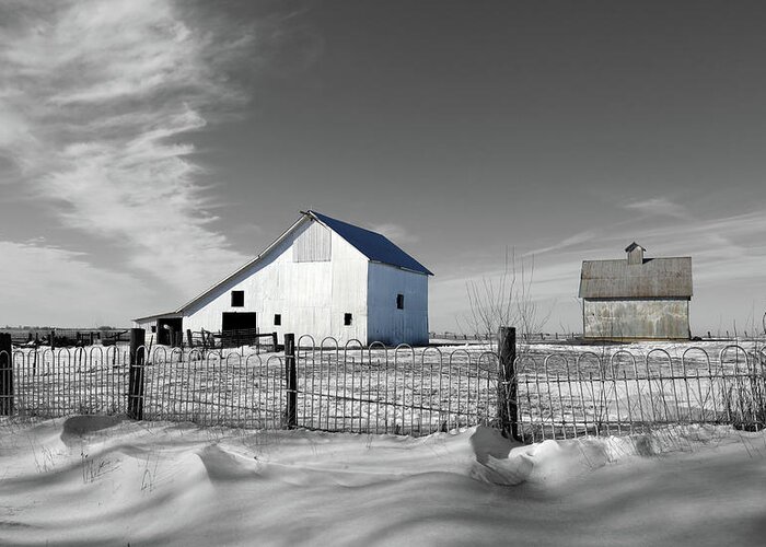 Winter Farm Stokes Greeting Card featuring the photograph Winter Farm Stokes by Dylan Punke