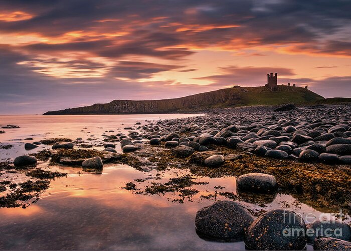 Dunstanburgh Greeting Card featuring the photograph Dunstanburgh Castle, Northumberland, England by Philip Preston