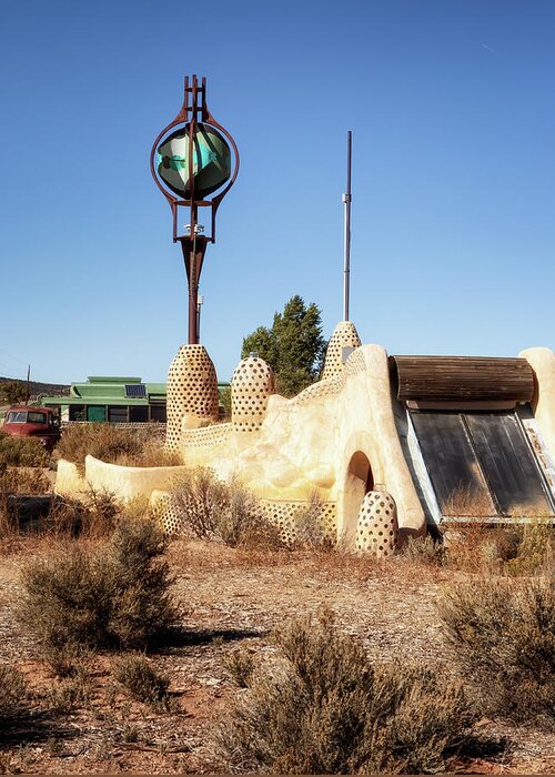 Taos Greeting Card featuring the photograph Earthship Biotecture by Susan Rissi Tregoning