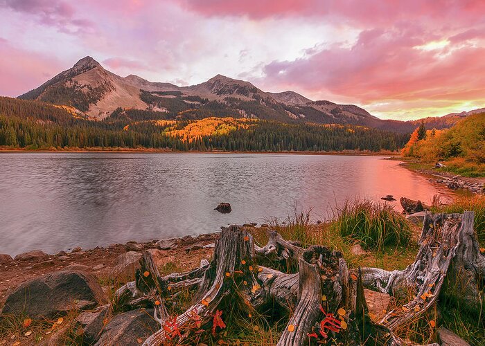 Crested Butte Greeting Card featuring the photograph East Beckwith Sunset by Aaron Spong