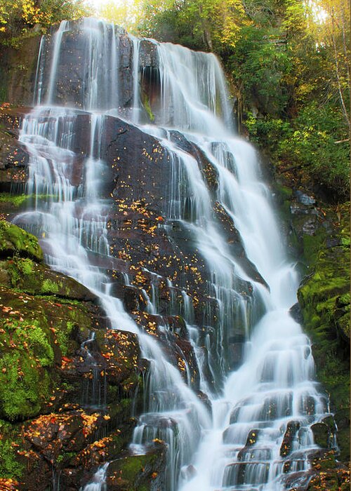 Nunweiler Greeting Card featuring the photograph Eastatoe Falls 01 by Nunweiler Photography