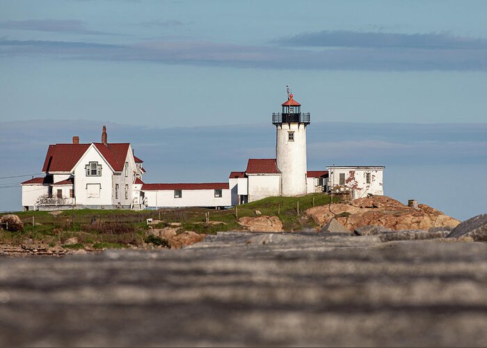 Eastern Greeting Card featuring the photograph Eastern Point Light 2 by Denise Kopko