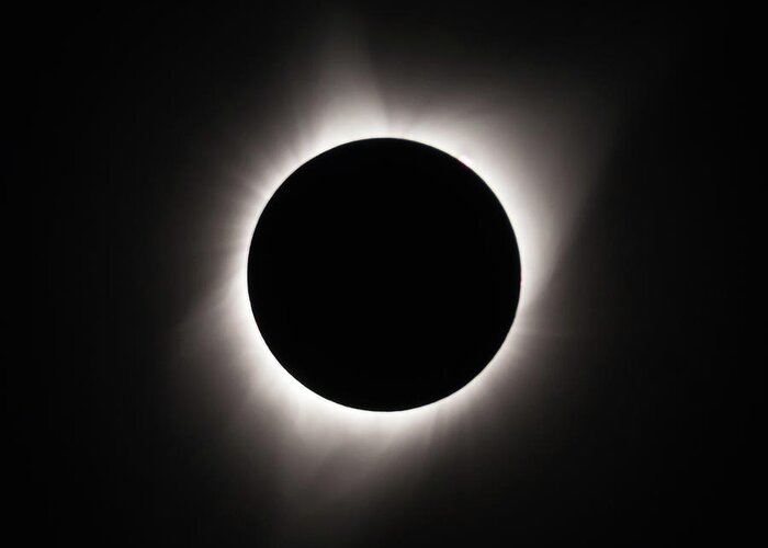 Astrophotography Greeting Card featuring the photograph Eclipse Totality through a Solar Filter by Nancy Gleason