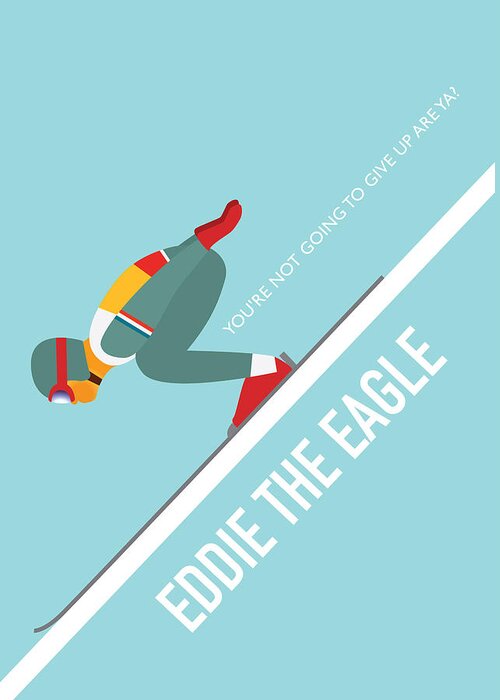 Movie Poster Greeting Card featuring the digital art Eddie the Eagle - Alternative Movie Poster by Movie Poster Boy