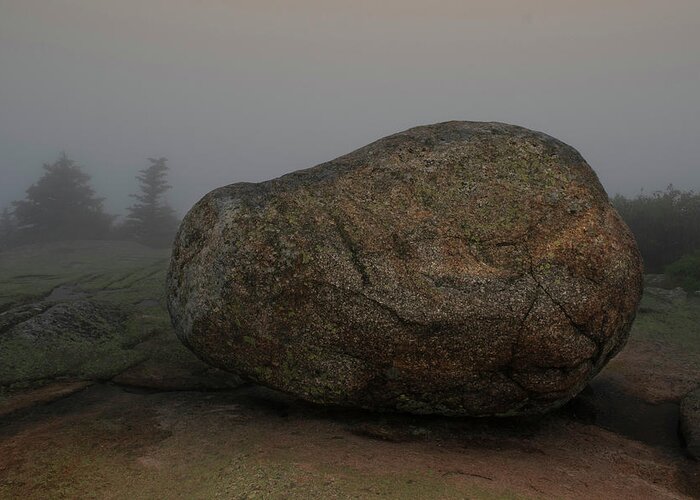 Rock Greeting Card featuring the photograph Egg Rock by Vicky Edgerly