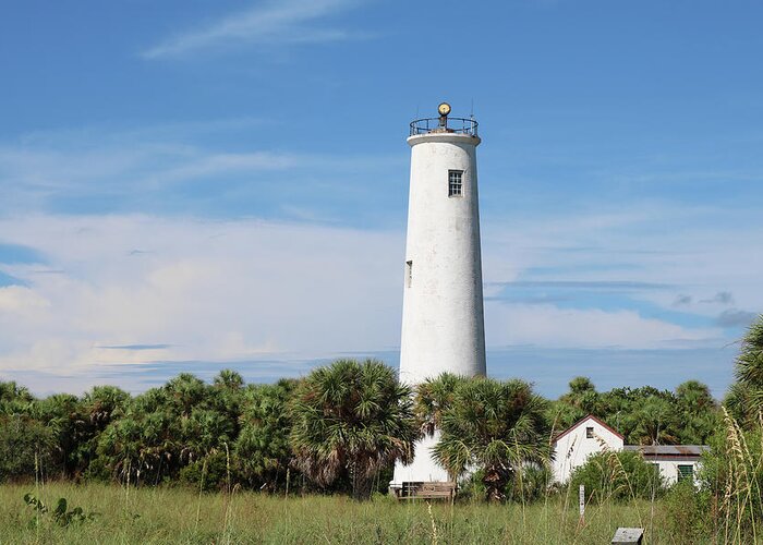 Photo For Sale Greeting Card featuring the photograph Egmont Key Lighthouse in Color by Robert Wilder Jr