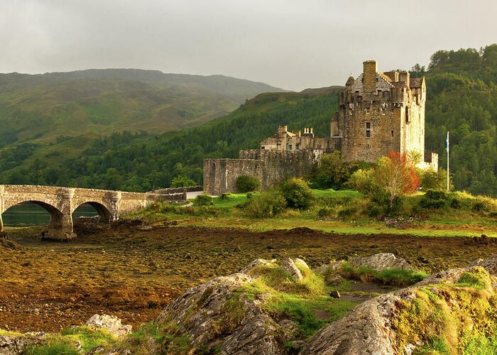 Scotland Greeting Card featuring the photograph Eilean Donan Castle in the loch Alsh at the highlands of Scotlan by Michalakis Ppalis