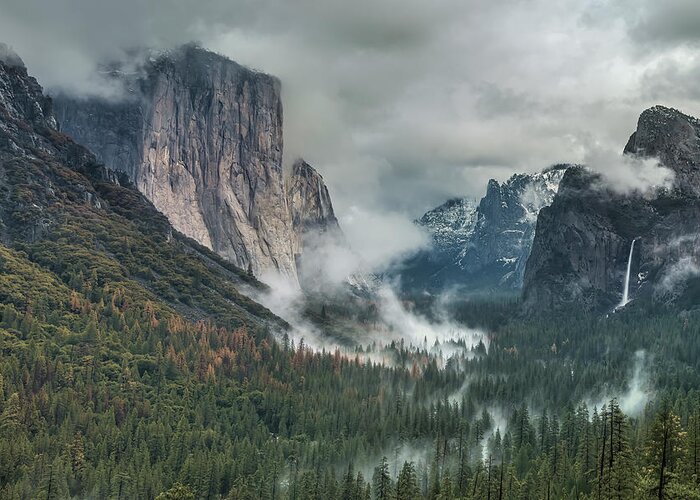 Yosemite Greeting Card featuring the photograph El Cap by Dan McGeorge