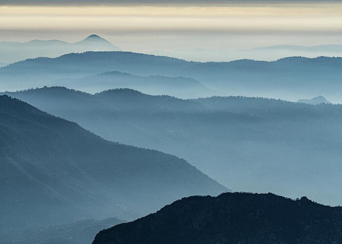 Sequoia National Park Greeting Card featuring the photograph Eleven Range Overlook by Brett Harvey