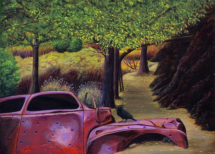 Kim Mcclinton Greeting Card featuring the painting End of the Road by Kim McClinton