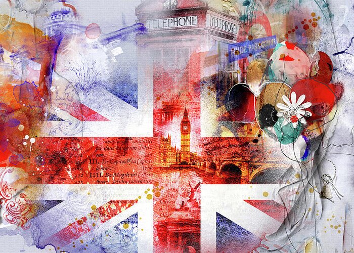 England Greeting Card featuring the digital art Epoch by Nicky Jameson