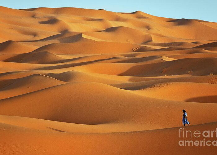Erg Chebbi Desert Greeting Card featuring the photograph Erg Chebbi Desert by Henk Meijer Photography