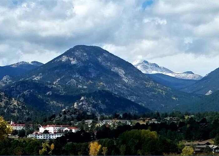 Mountains Greeting Card featuring the photograph Estes Park by Karen Stansberry