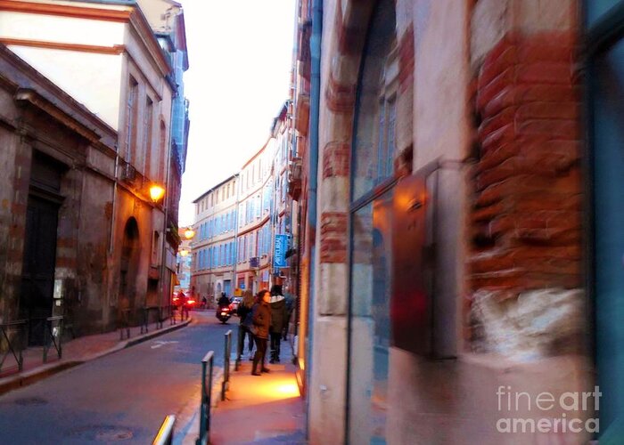 Evening Greeting Card featuring the photograph Evening in Toulouse by Aisha Isabelle