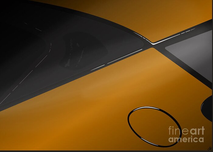 Sports Car Greeting Card featuring the digital art Evora X Design Great British Sports Cars - Burnt Orange by Moospeed Art
