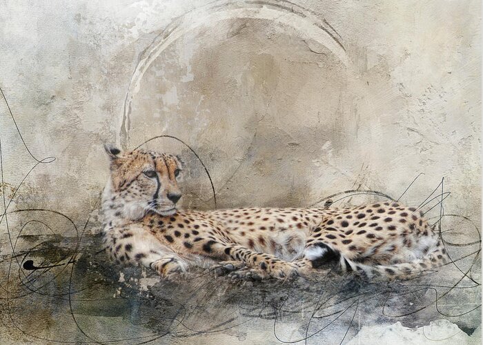 Cheetah Greeting Card featuring the photograph Exhaustion by Jai Johnson