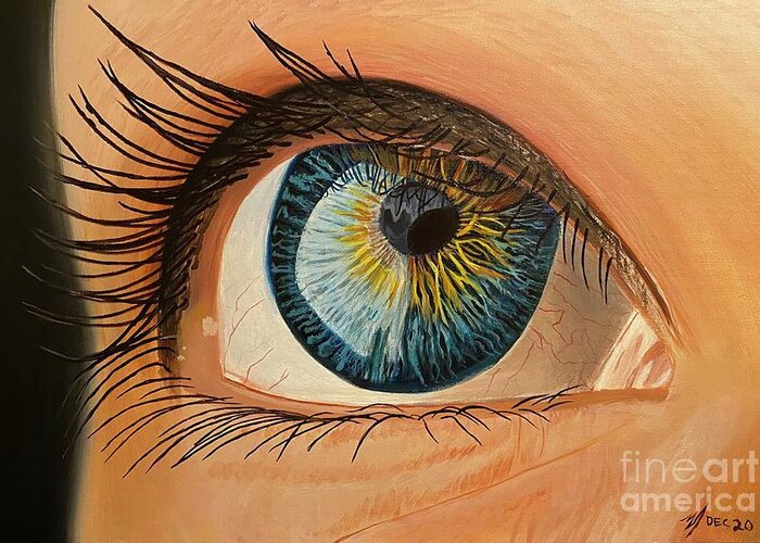 #artwithmckenzie Greeting Card featuring the painting Eye #2 by Michael McKenzie