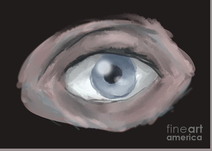 Eye Greeting Card featuring the digital art Eye by Jayson Halberstadt