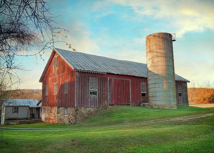 Barn Greeting Card featuring the photograph Faded Glory by Fran J Scott