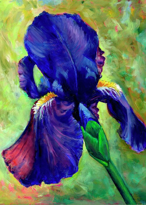 Iris Greeting Card featuring the painting Fairest Among the Fair by Cynthia Westbrook