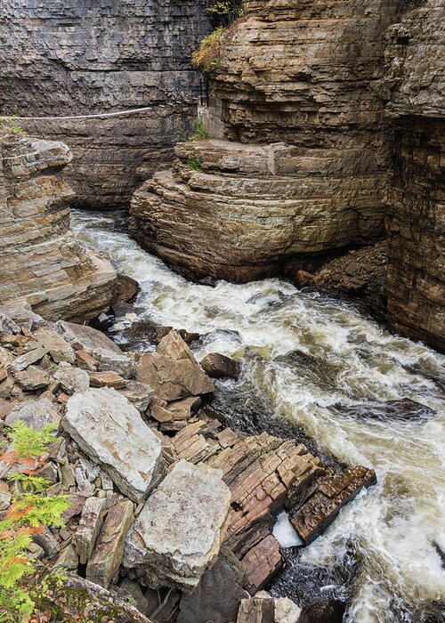 Ausable Chasm Greeting Card featuring the photograph Fall Guys by Kristopher Schoenleber