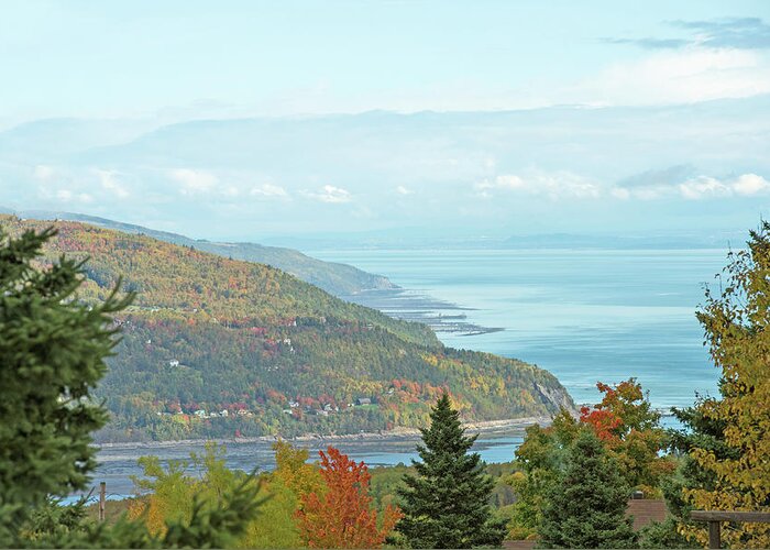 Charlevoix Greeting Card featuring the photograph Fall View Of The St. Lawrence by CR Courson