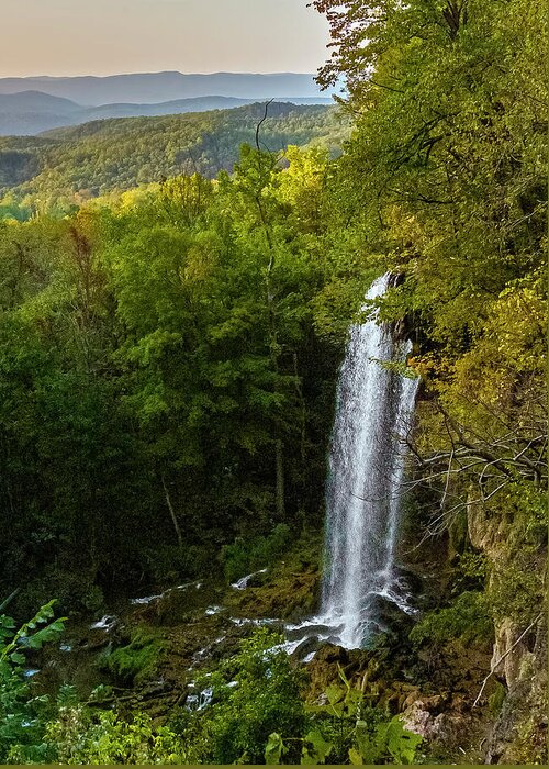 Falling Spring Valley Greeting Card featuring the photograph Falling Spring Falls by Greg Reed