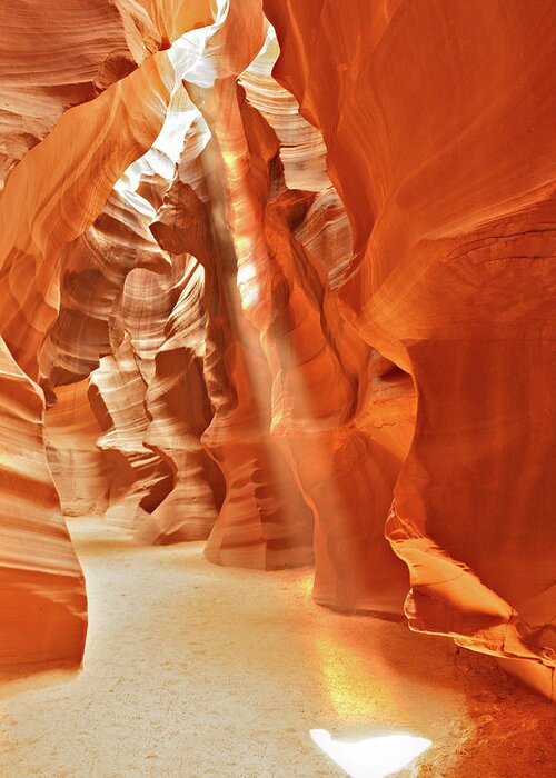 Antelope Canyon Greeting Card featuring the photograph February 2018 The Great Hall by Alain Zarinelli