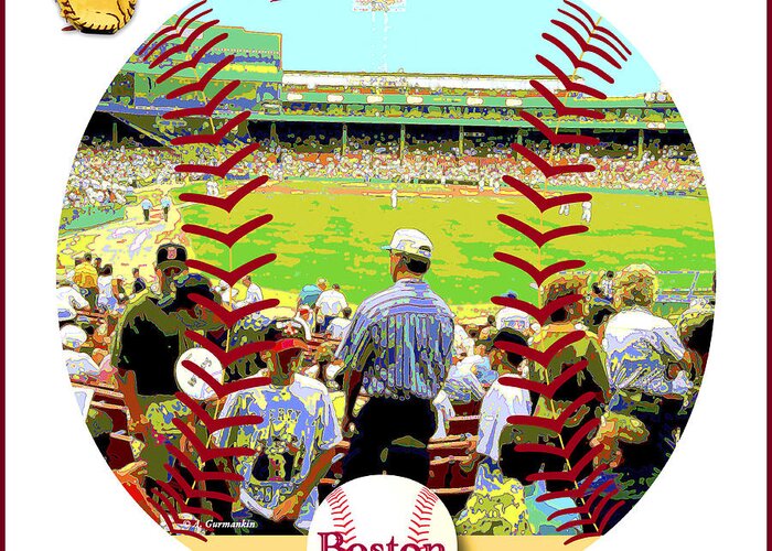 Fenway Park Greeting Card featuring the photograph Fenway Park Baseball Crowd, Boston by A Macarthur Gurmankin