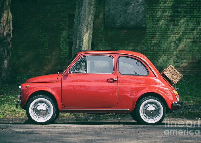 Fiat 500 Greeting Card featuring the photograph Fiat 500 by Tim Gainey