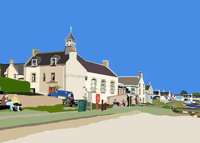 Findhorn Greeting Card featuring the digital art Findhorn by John Mckenzie