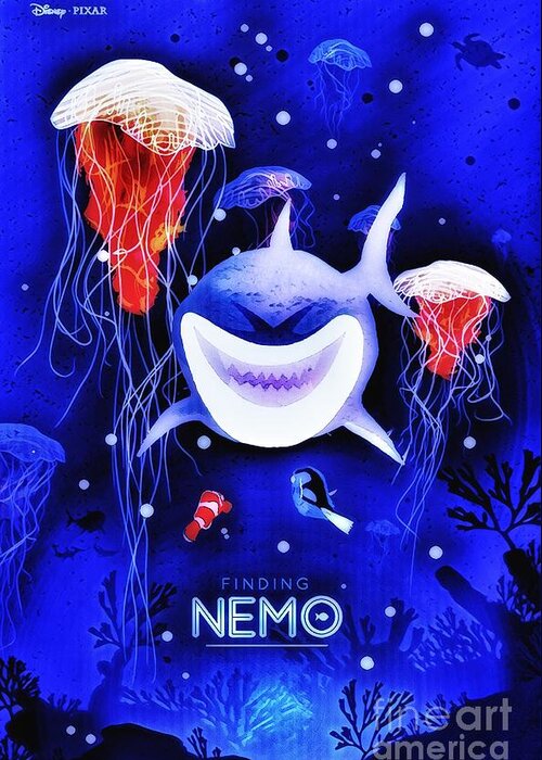 Nemo Greeting Card featuring the digital art Finding Nemo by HELGE Art Gallery