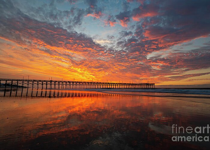 Sunrise Greeting Card featuring the photograph Fire in the Sky by DJA Images