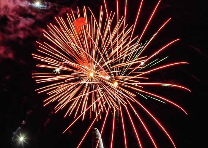 4 Th July Greeting Card featuring the photograph Firesworks 2022 by Louis Dallara