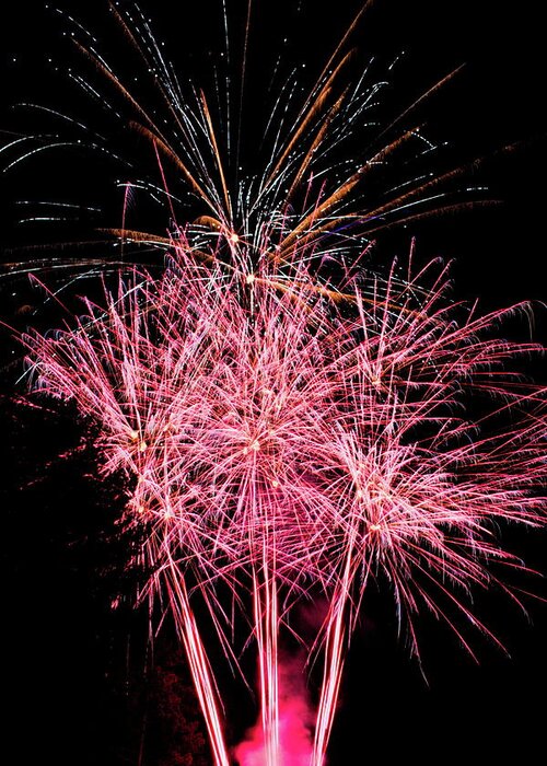 Fireworks Greeting Card featuring the photograph Fireworks - July 2021 - 19 by Dale Kauzlaric