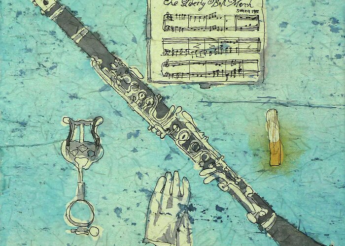 Music Greeting Card featuring the painting First Clarinet by Ann Nunziata