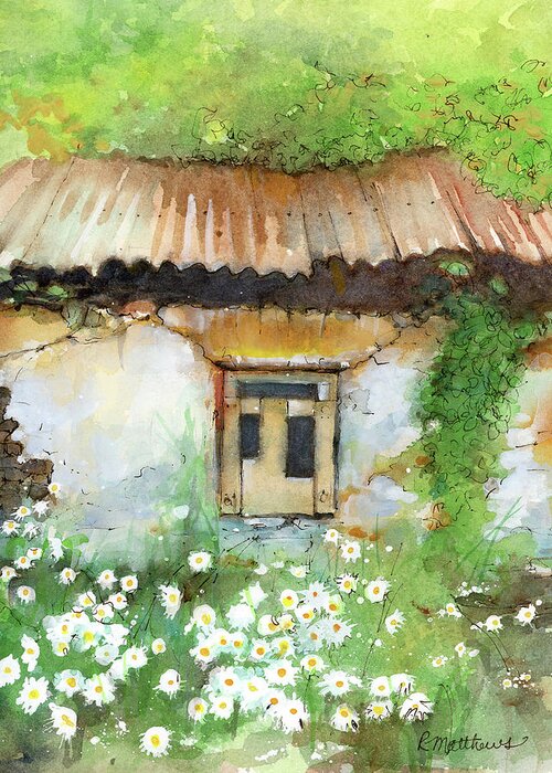 Irish Fixer Upper Greeting Card featuring the painting Fixer Upper by Rebecca Matthews