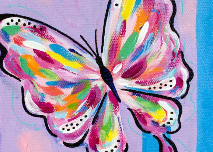 Butterfly Greeting Card featuring the painting Fleeting Memory by Beth Ann Scott