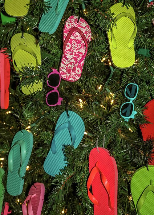 Sunglasses Greeting Card featuring the photograph Flip Flop Christmas by Robert Wilder Jr