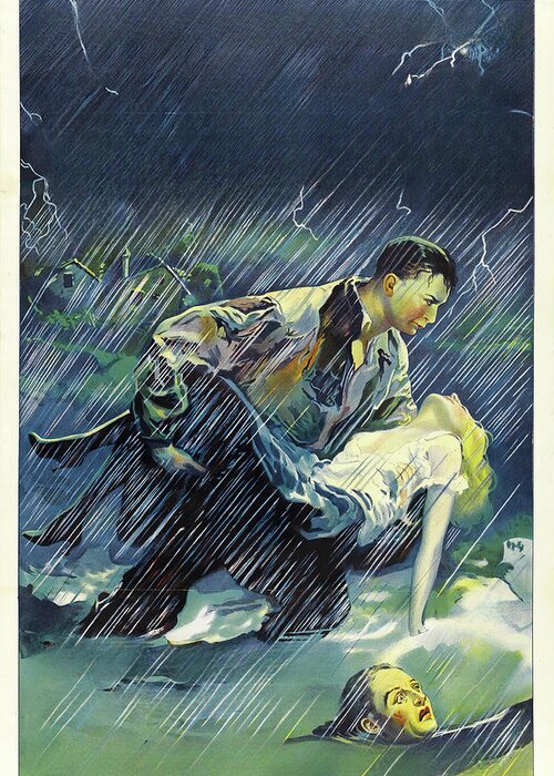 Flood Greeting Card featuring the painting ''Flood'', 1931, movie poster painting by Movie World Posters