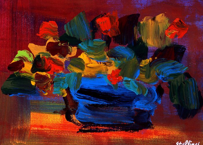 Still Life Greeting Card featuring the painting Floral Study III by Jim Stallings