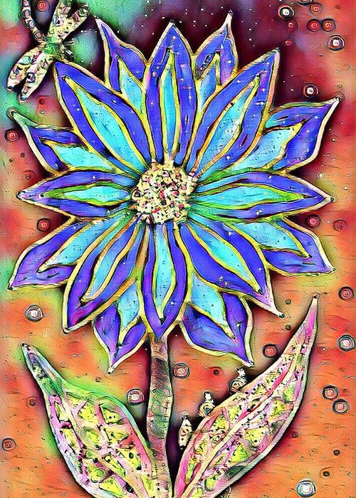 Flowers Greeting Card featuring the mixed media Flower attraction by Kelly Nicodemus-Miller