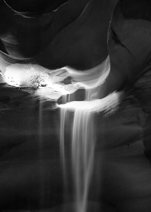 Antelope Canyon Az Greeting Card featuring the photograph Flowing Sand in Antelope Canyon by Lucinda Walter