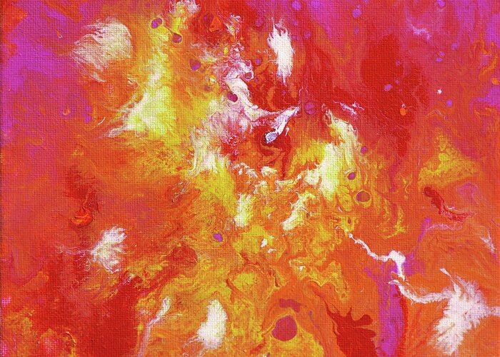 Fluid Greeting Card featuring the painting Fluid Abstract 20 by Maria Meester