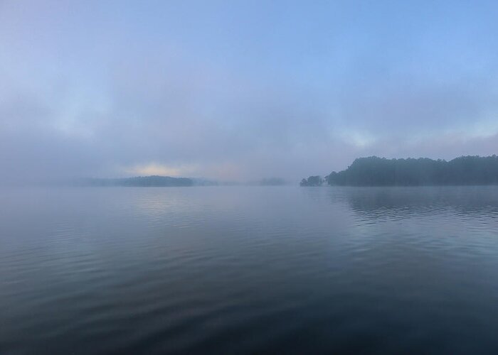 Lake Greeting Card featuring the photograph Fogging The Inlet by Ed Williams