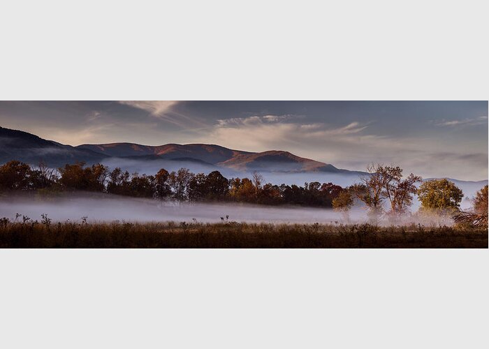 Tennessee Greeting Card featuring the photograph Foggy Morning, Cades Cove by Joseph Hawk